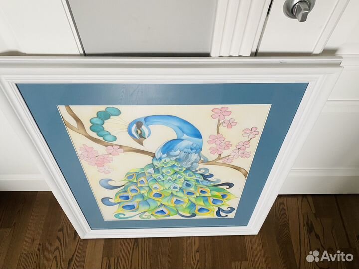 Картина интерьерная рамка багетная павлин 70 х 80