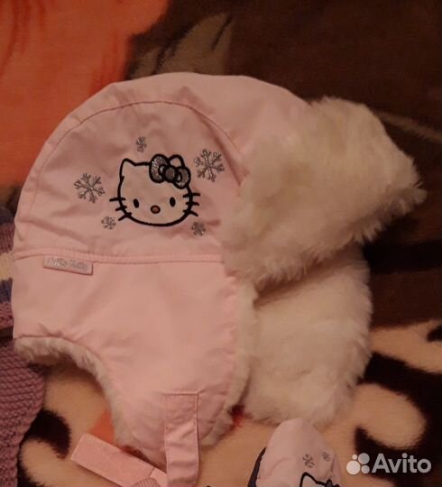 Шапка-ушанка мембрана и шарф H&M 1-3 г