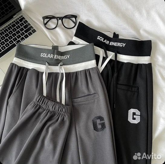 Штаны с буквой G чёрные