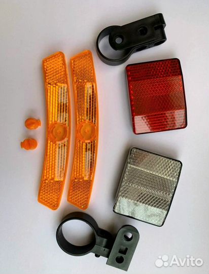 Комплект катафотов светоотражателей с креплениями