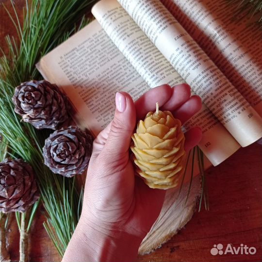 Свечи шишки кедровые восковые