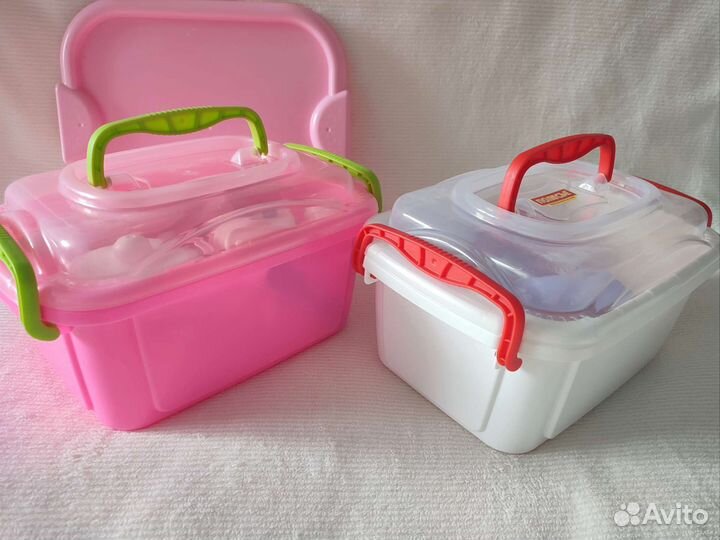 Набор Игра в доктора и набор Посуды Полесье