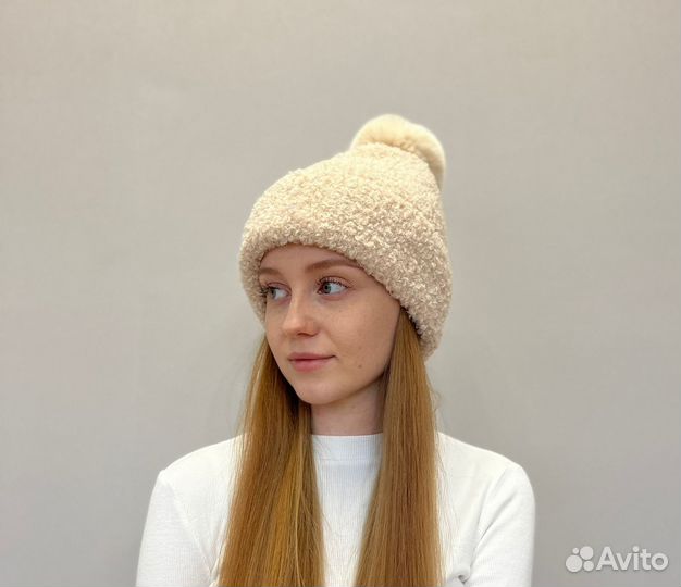 Шапка из ангоры, шапка из шерсти, зимняя шапка