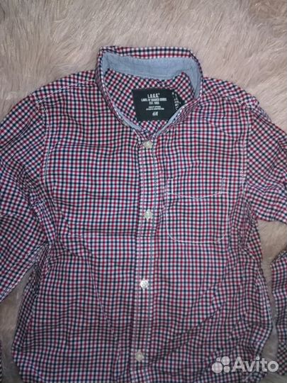 Рубашка H&M как новая 4-6лет рост110-116