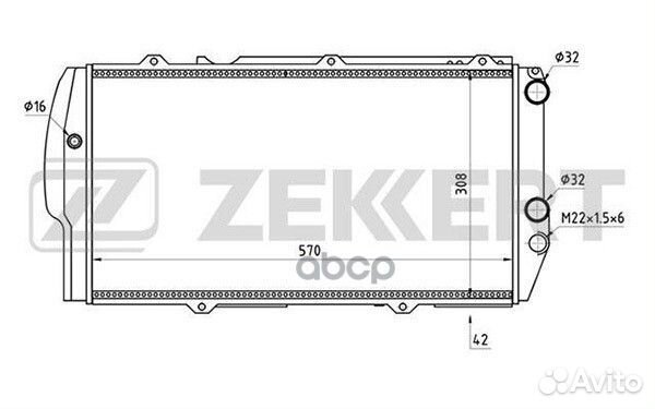 Радиатор охл. дв. Audi 100 II III 76- 200 I