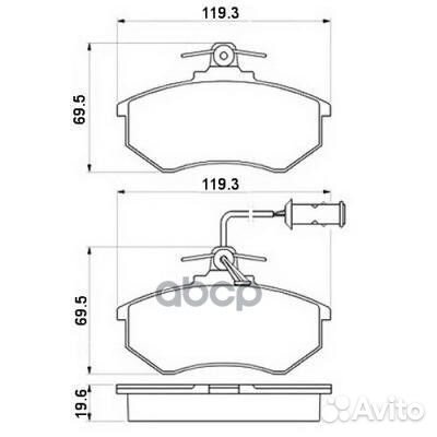 Колодки тормозные hyundai i30 07/KIA ceed 07