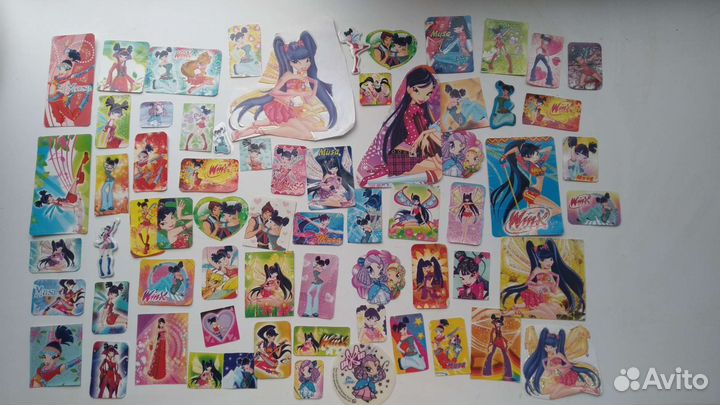 Winx Club атрибутика наклейки лот с