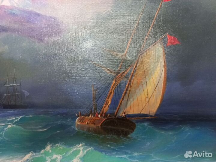 Копия с картины Айвазовского Бурное море
