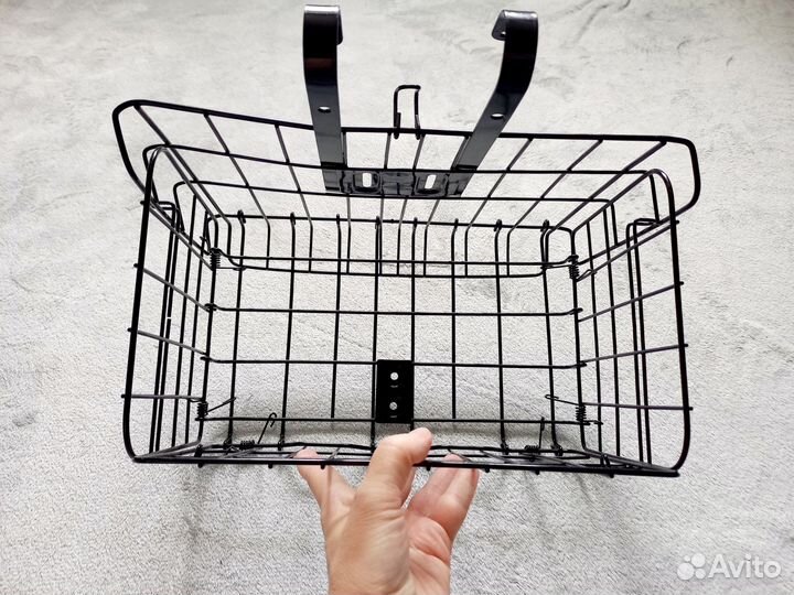Корзина для велосипеда металлическая складная