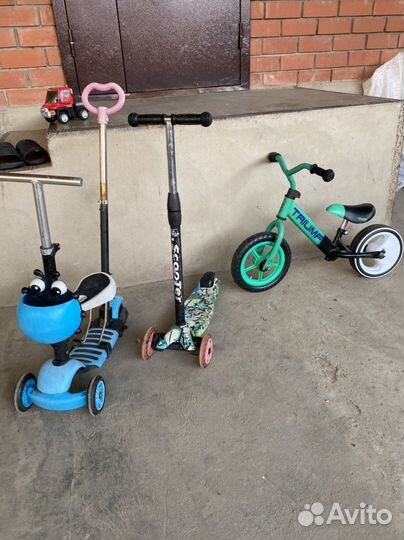 Самокаты детские, машинка толокар, беговел бу