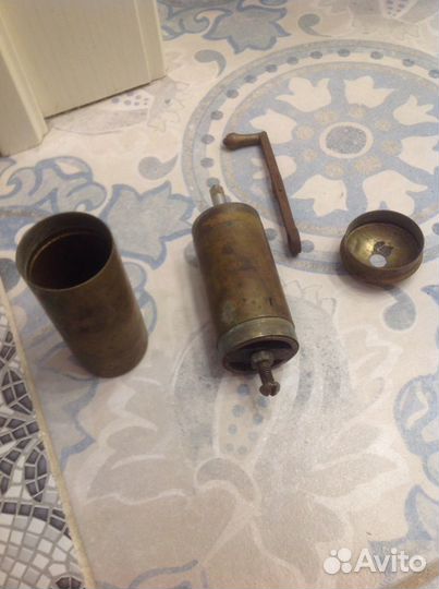 Латунная ручная мельница времен СССР