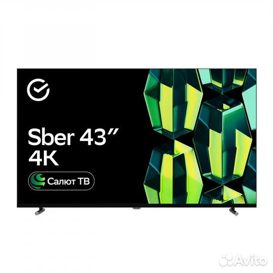 Новый телевизор Sber SDX-43U4124 109 см SMART TV