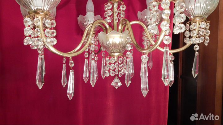 Люстра хрустальная (Чехословакия)