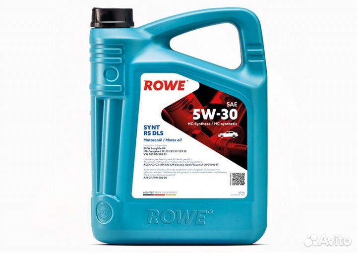 Масло моторное Rowe Hightec Synt RS DLS 5W30 5л