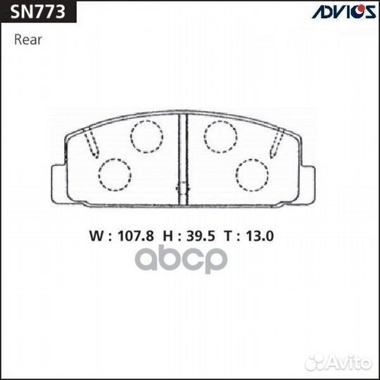 Колодки тормозные задние ggym2648Z gjya2648ZA