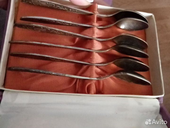 Набор чайных ложек мельхиор СССР