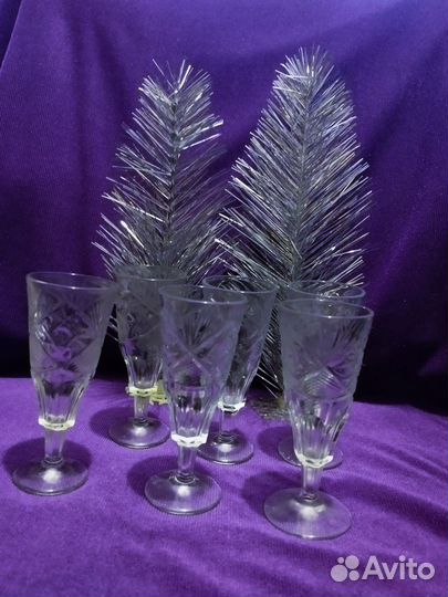 Хрустальные рюмки, стопки, кружки,штоф СССР