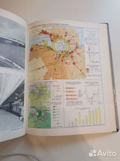 Историко географический атлас Ленинград 1977