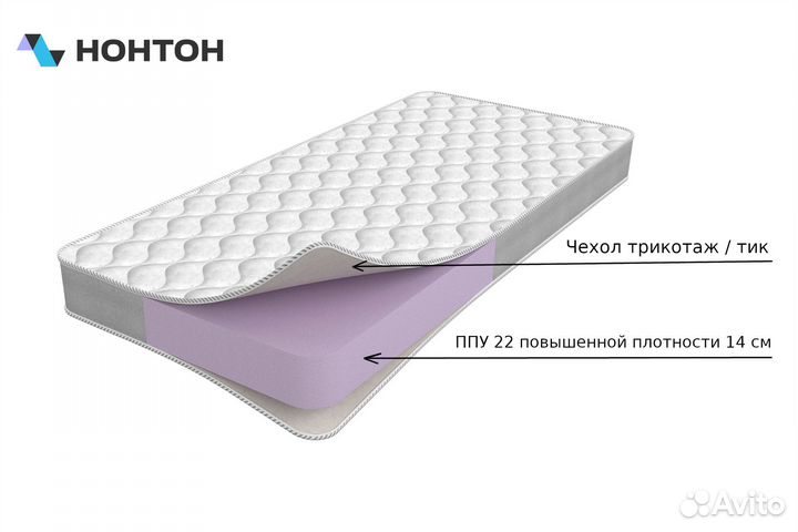 Матрас Foam трикотаж / тик