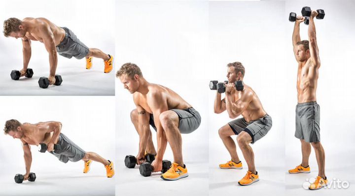 Гантельный ряд, гантели 228кг. В наличии и др.вес