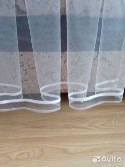 Тюль новый узкий кусок 5м х 41см