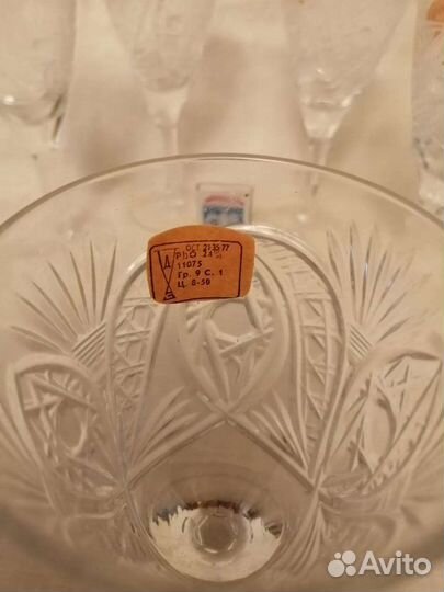 Фужеры хрустальные СССР