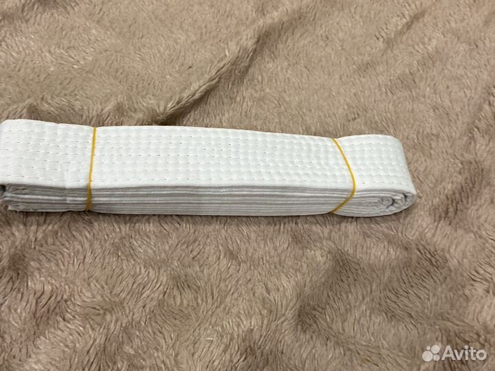 Белый пояс для кимоно