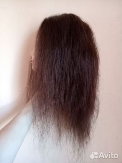 Голова-манекен для парикмахером нат. волос 40см