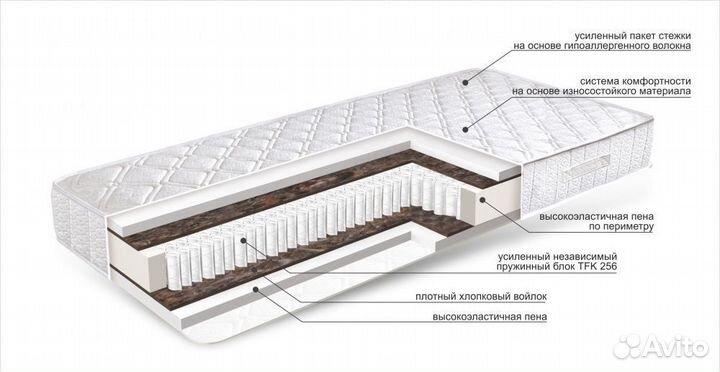 Матрас ортопедический Асбос 80*190 см