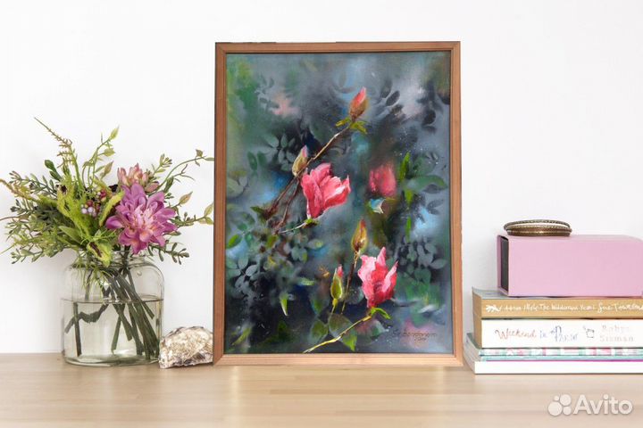 Картина. Живопись; Магнолии душистый аромат, масло