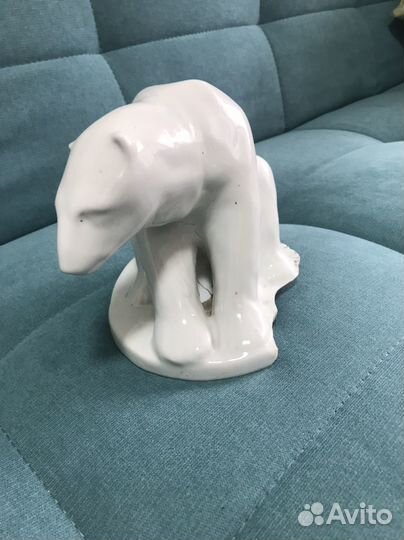 Большой Фарфоровый медведь статуэтка