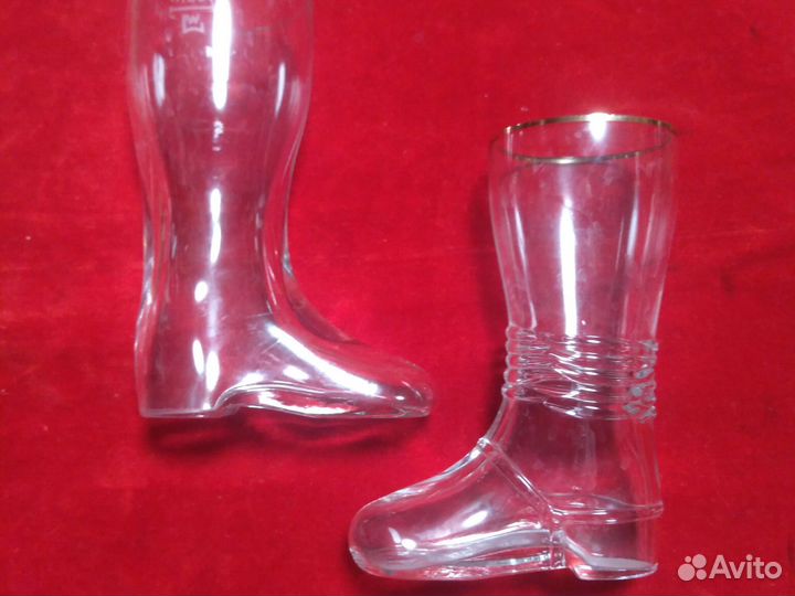 Стеклянные рога,сапожки.Сувениры СССР