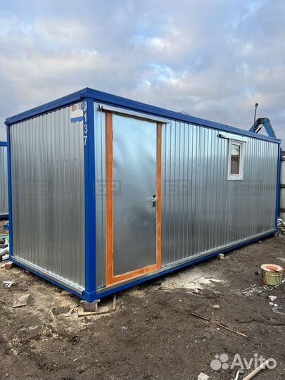 Бытовка блок контейнер вагончик 6*2,4 м, 2 окна