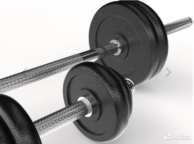 Набор гантелей и штанга