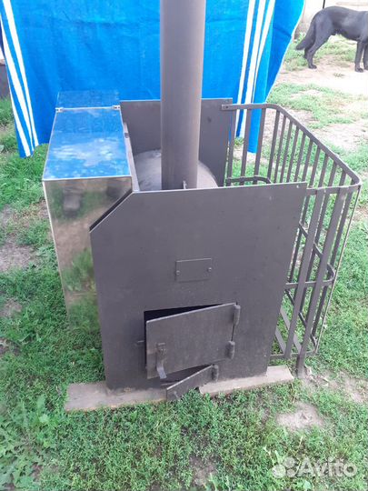 Печь для бани с баком