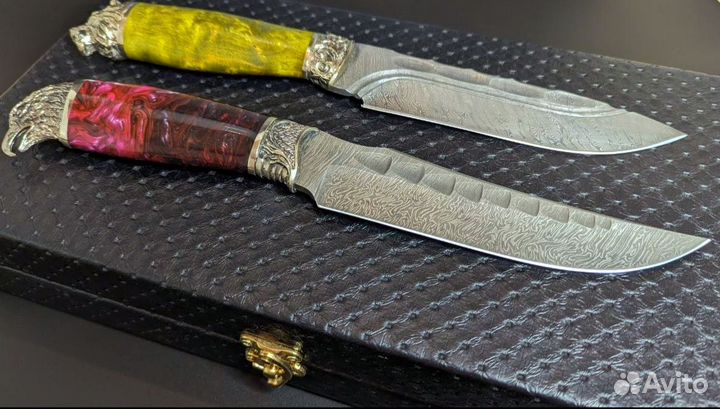 Нож дамаск+ Топор. Набор в кейсе