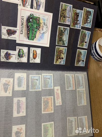 Альбом с марками паровозы локомотивы