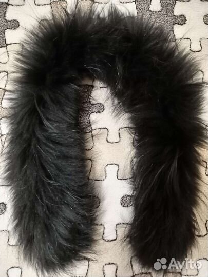 Воротник из песца чёрный