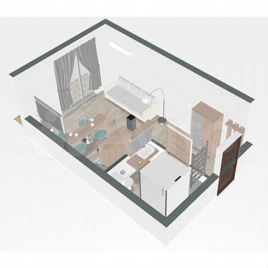Квартира-студия, 19 м², 6/9 эт.