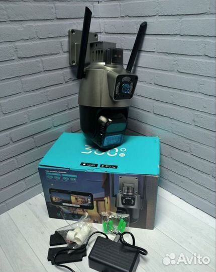 Камера видеонаблюдения с 2 объективами WiFi Улична