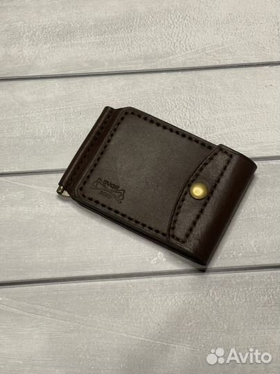 Зажим для денег натуральная кожа