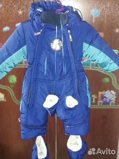 Комбинезон зимний 0-6 мес