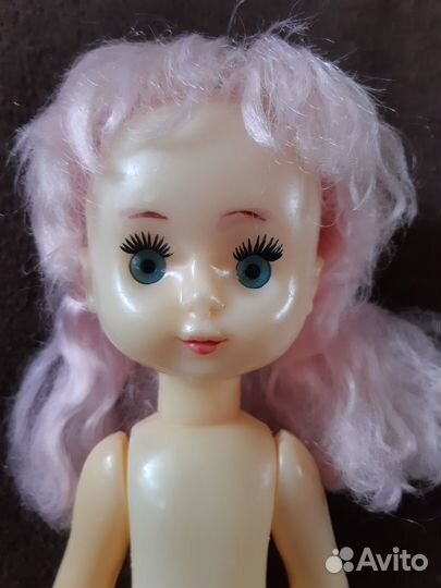 Кукла СССР мальвина розовые волосы