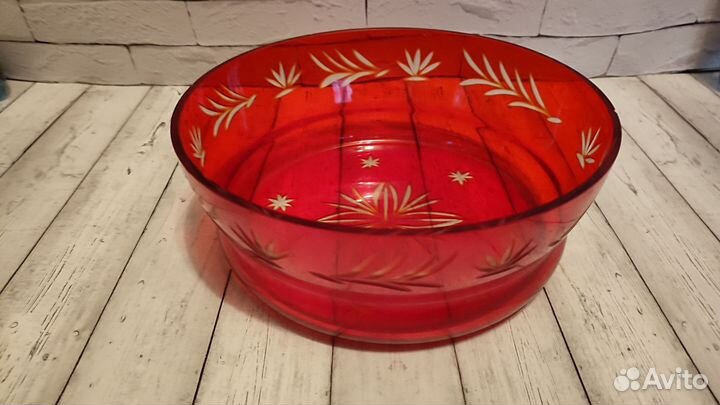 Блюдо Цветное Стекло СССР