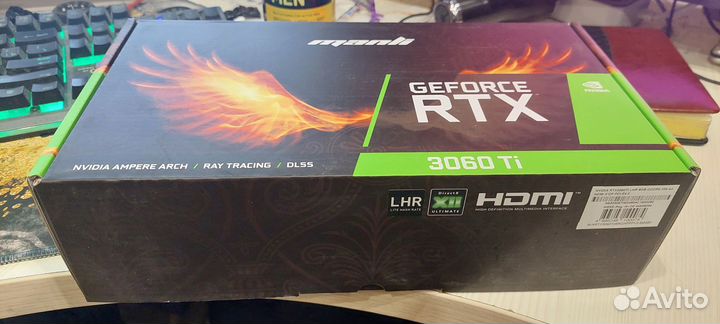 Коробка видеокарты Manli geforce RTX3060 TI 8GB