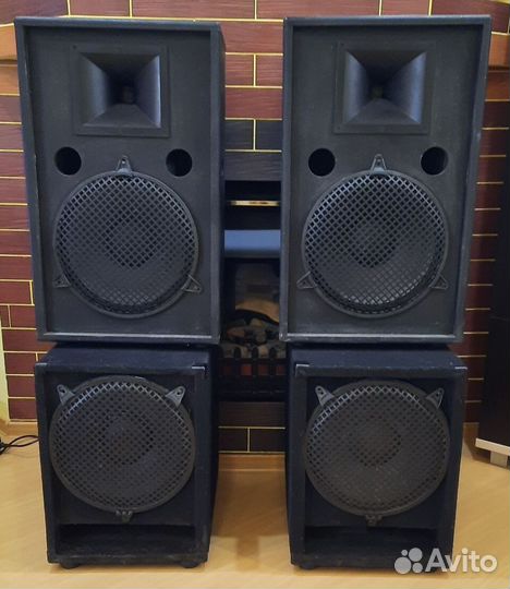 Колонки Сабвуферы Pro 2100W 4шт D12