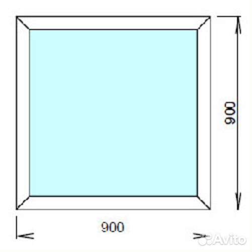 Окно глухое 900*900