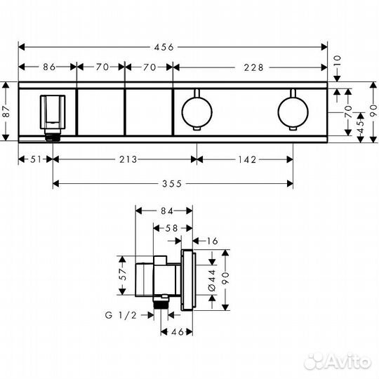 Смеситель для душа Hansgrohe RainSelect 15355600