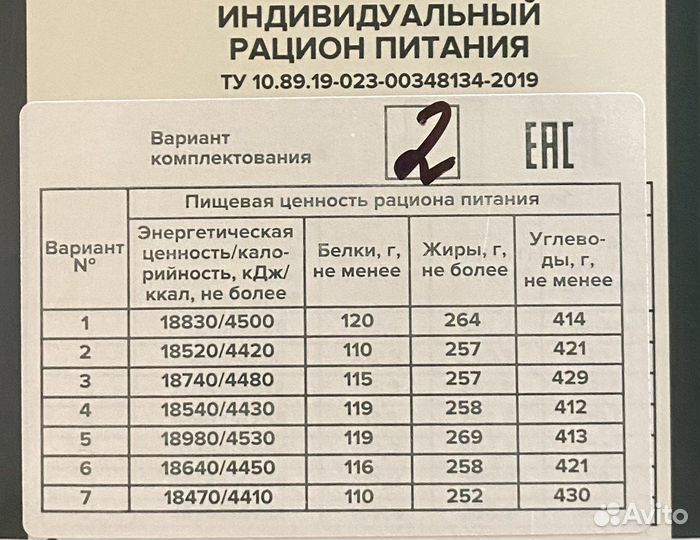 Ирп сухой паек