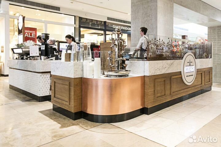 Остров в ТЦ, торговый остров кофе